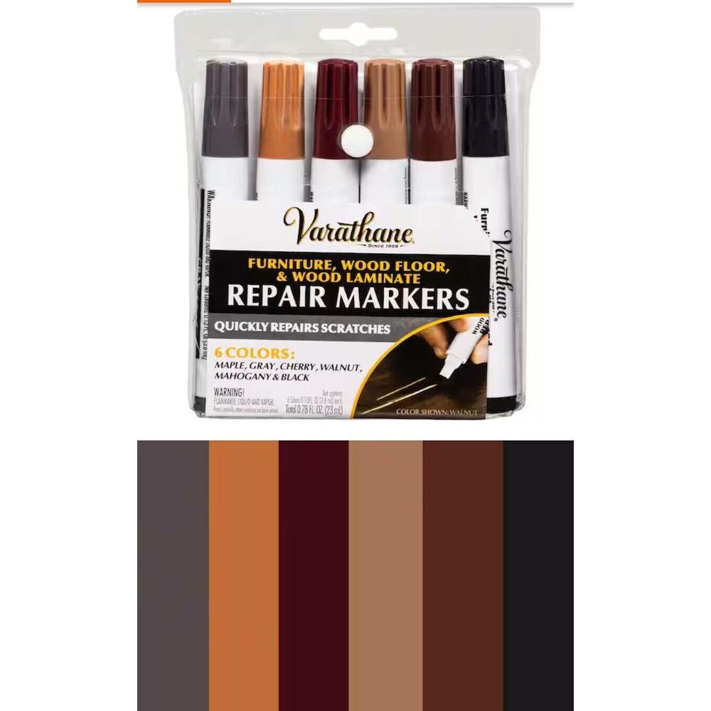 Varathane Furniture‎ Wood Floor & Wood Laminate Repair Markers 6pc New